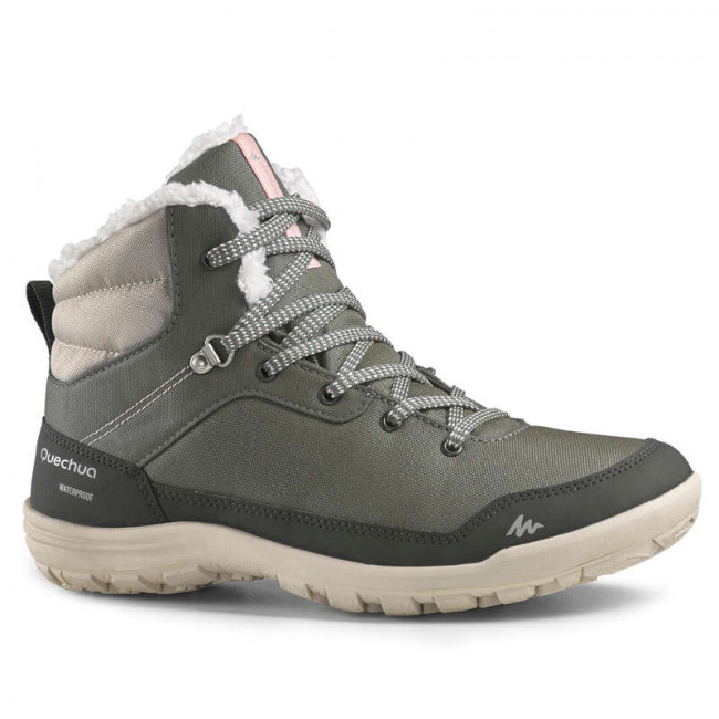 Ботинки теплые водонепроницаемые походные женские SH100 WARM MID QUECHUA