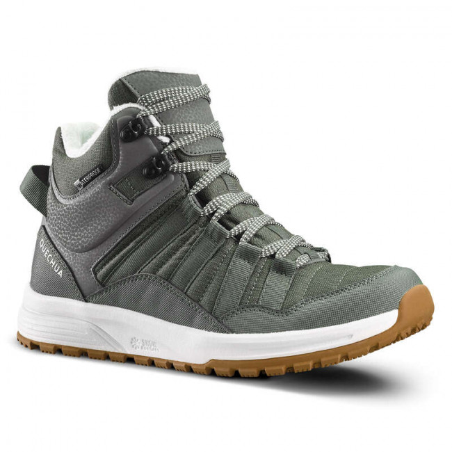 Ботинки теплые водонепроницаемые походные женские SH100 X-WARM Mid QUECHUA