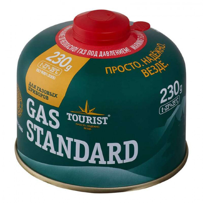 Газовый баллон GAS STANDARD - 230 г (резьбовой) TURIS Газовый баллон GAS STANDARD - 230 г (резьбовой) TURIS